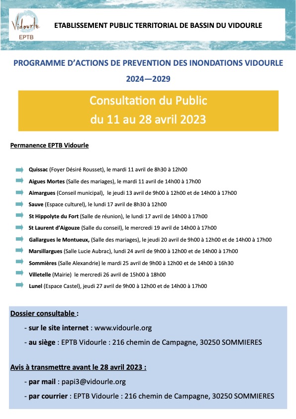 Affiche consultation public PAPI 3